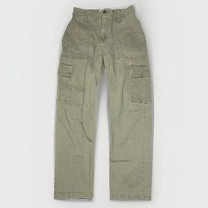 Hollister Dad Pants‎ Womens Size 1S Green Cargo High Rise Utility Gorpcore